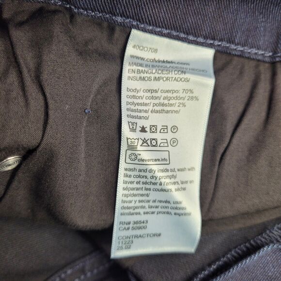 Calvin Klein Men's Jeans Dark Wash Straight Fit Vintage CK Navy W30 x L32 NWT - Picture 7 of 10